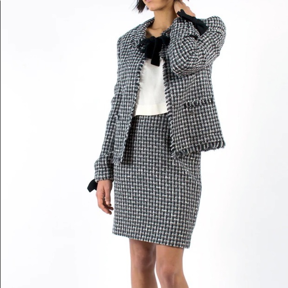 Chanel Fall 2004  Lesage Tweed  CC Logo Skirt Suit